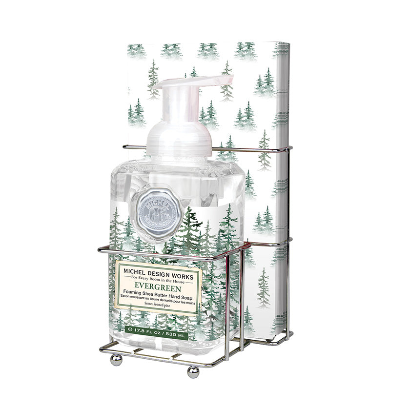 Michel Design Works - Evergreen Foaming Hand Soap & Hostess Napkin Set