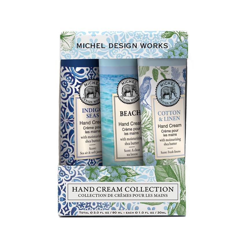 Michel Design Works - Fresh Air Hand Cream Gift Set (Indigo Seas, Beach, Cotton & Linen)