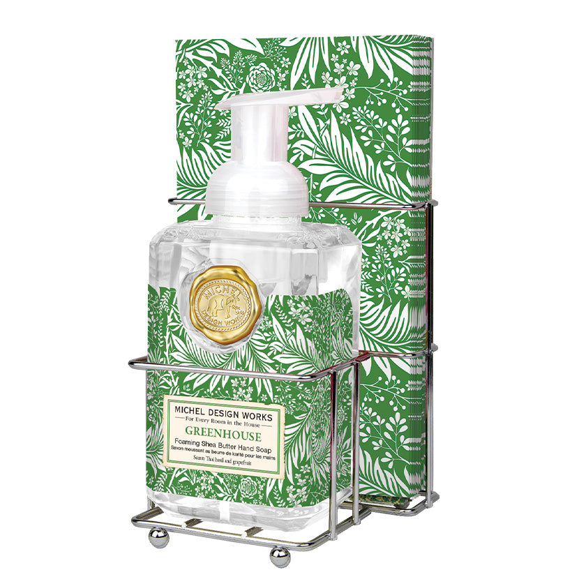 Michel Design Works - Greenhouse Foaming Hand Soap &amp; Hostess Napkin Set