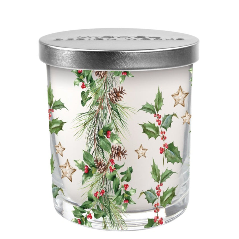 Michel Design Works - Holiday Garland Candle Jar with Lid