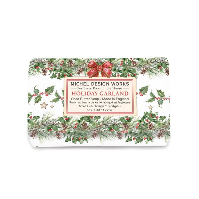 Michel Design Works - Holiday Garland Medium Bath Soap Bar
