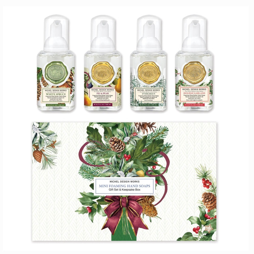 Michel Design Works - Holiday Mini Foaming Soaps - 4-piece Boxed set