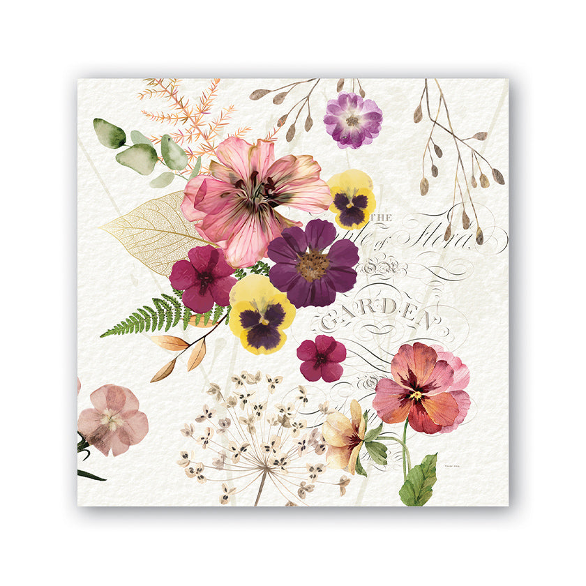 Michel Design Works - Pressed Flowers Cocktail Napkin