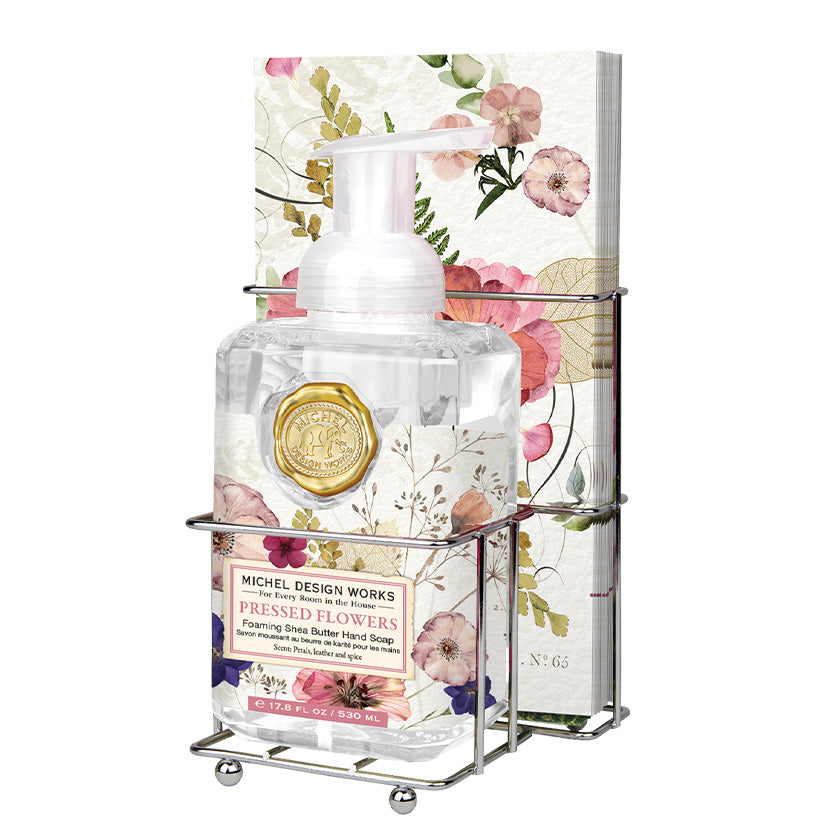 Michel Design Works - Pressed Flowers Foaming Hand Soap & Hostess Napkin Set
