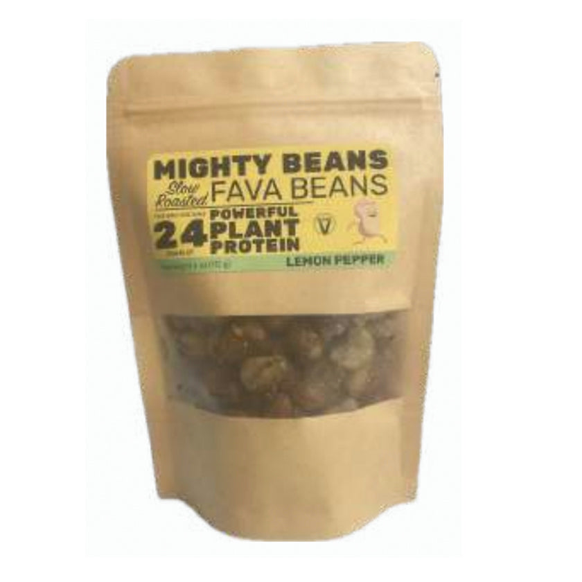 Mighty Beans - Roasted Fava Beans - Lemon Pepper - 4oz