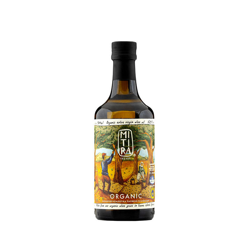 Mitira Lesvos - Organic Extra Virgin Olive Oil 500ML Glass Bottle