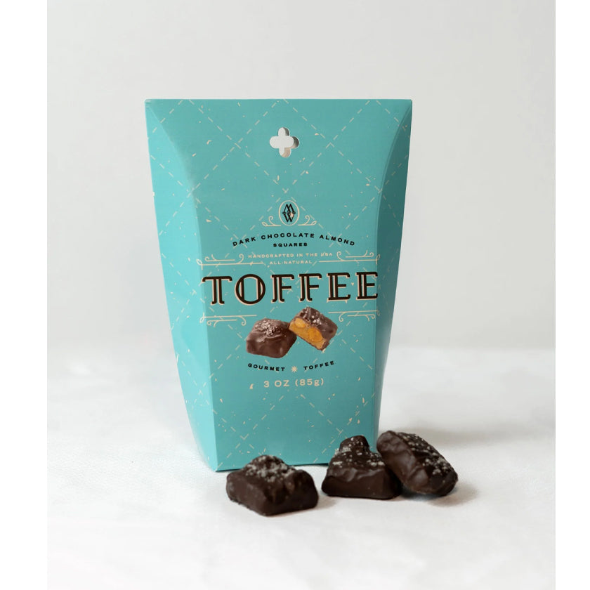 Mrs. Weinstein's Toffee - Dark Chocolate Almond Sea Salt Toffee Squares 3oz