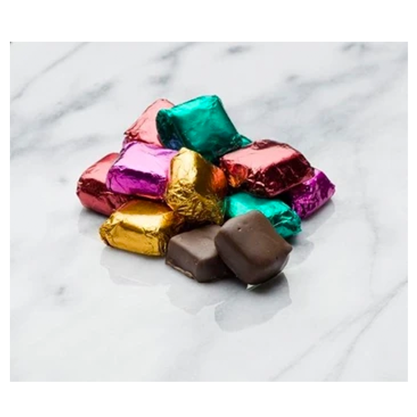 Nunes Farms - Chocolate Dipped Caramel Almond Chews 10lb (Bulk)