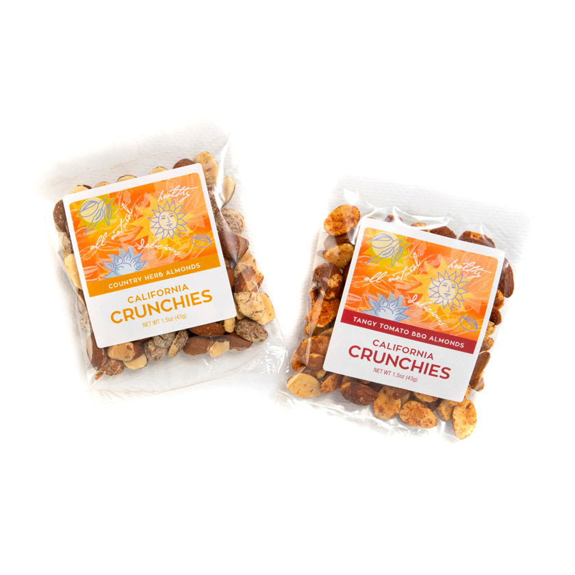 Nunes Farms - ASSORTED CRUNCHIES (2 Flavors) 1.5 oz. Bags in Display (72ct)