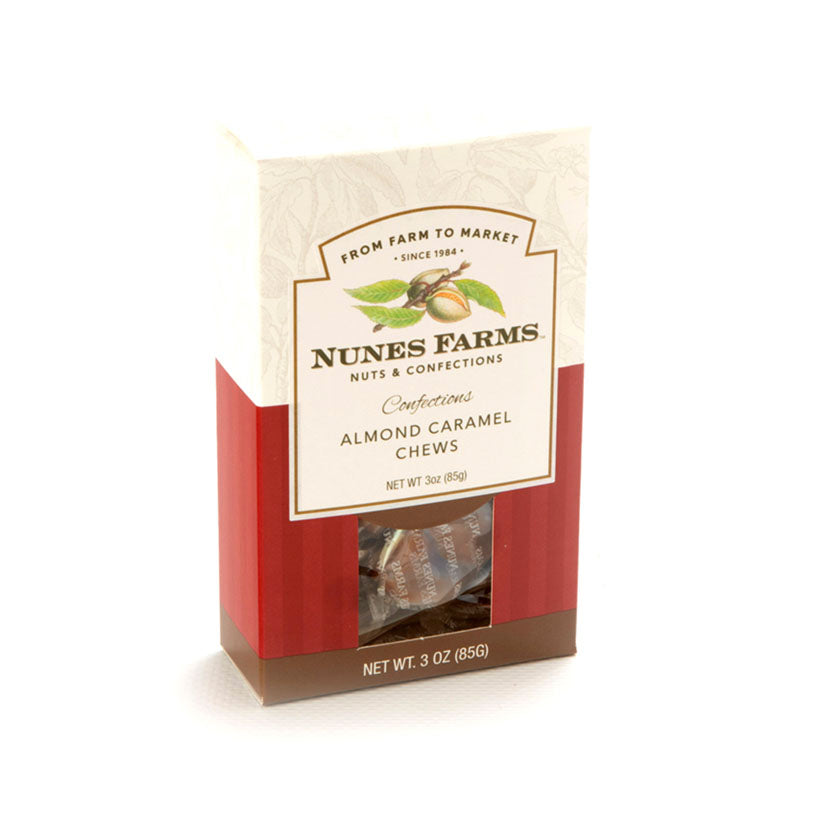 Nunes Farms - Caramel Almond Chews in 3oz Box