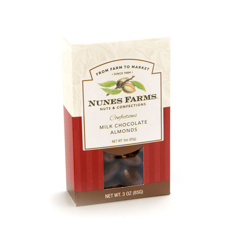 Nunes Farms - Milk Chocolate Almonds in 3oz Box