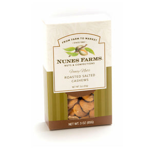 Nunes Farms - Roasted Salted Cashews in 3oz Box
