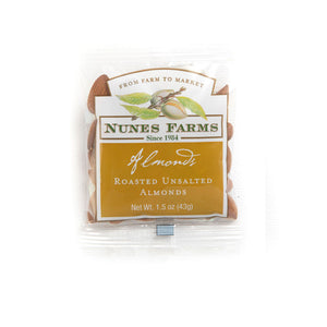 Nunes Farms - Roasted Unsalted Almonds 1.5oz Bags