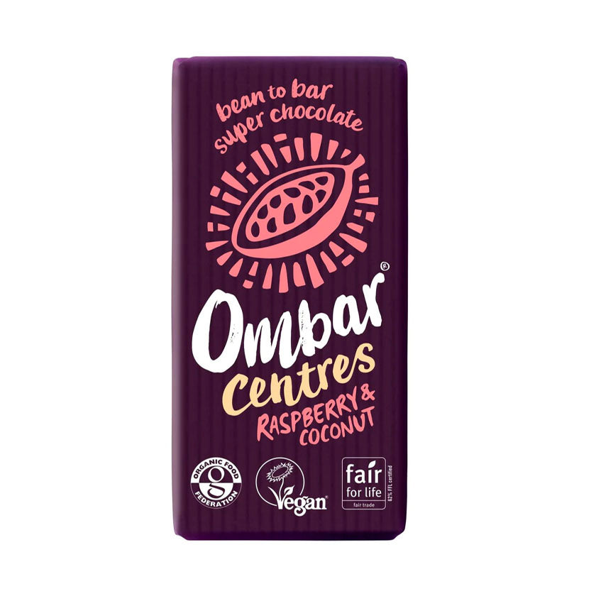 Ombar - Centres Raspberry &amp; Coconut Chocolate Bar