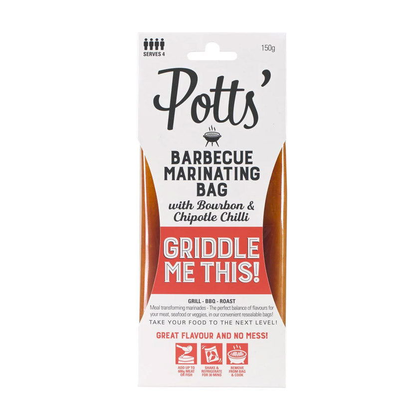 Potts' - BBQ with Bourbon & Chipotle Chili Marinating Bag