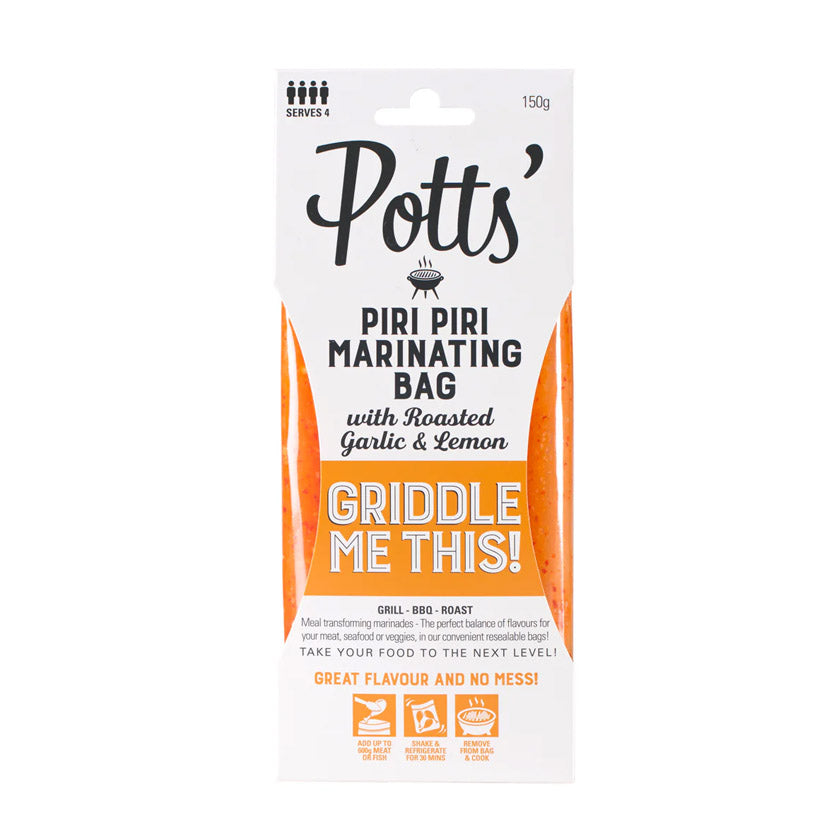 Potts' - Piri Piri with Roasted Garlic and Lemon Marinating Bag