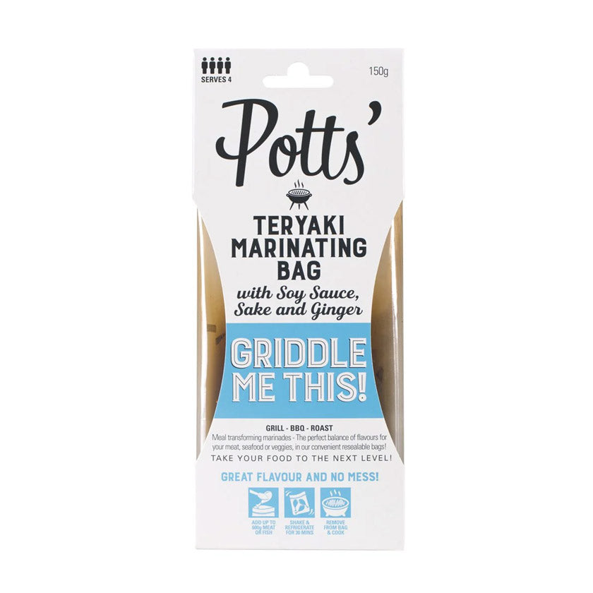 Potts' - Teryaki With Soy Sauce, Sake & Ginger Marinating Bag