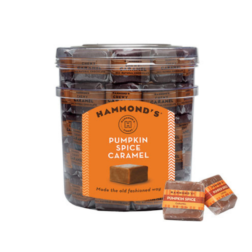Hammond's Candies - Display Tubs - Pumpkin Spice Caramels