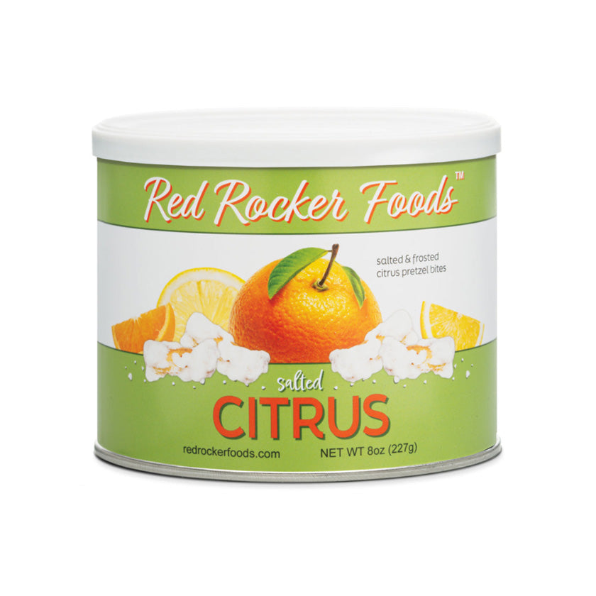 Red Rocker Candy - Salted & Frosted Pretzel Bites - Salted Citrus
