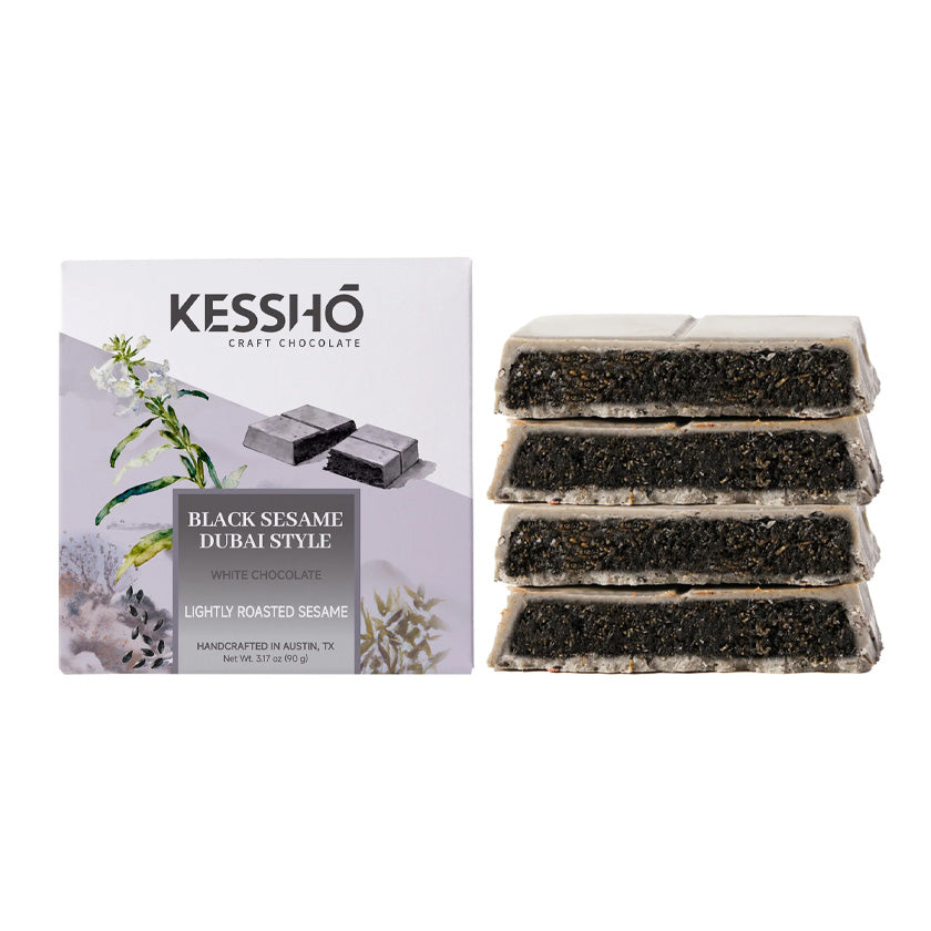 Ritrovo Selections - Kessho Chocolate - Dubai Style Black Sesame White Chocolate Bar