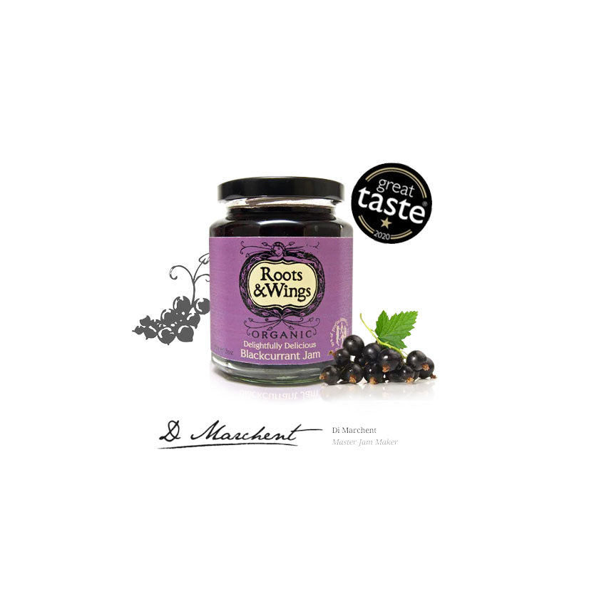 Roots &amp; Wings Organic - Delightfully Delicious Blackcurrant Jam