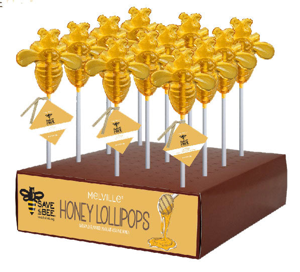 Melville - Lollipops - Save The Bee Clover Honey - Display
