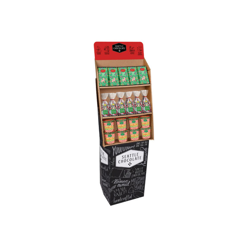 Seattle Chocolate - 50ct Holiday Candy Cane Shipper