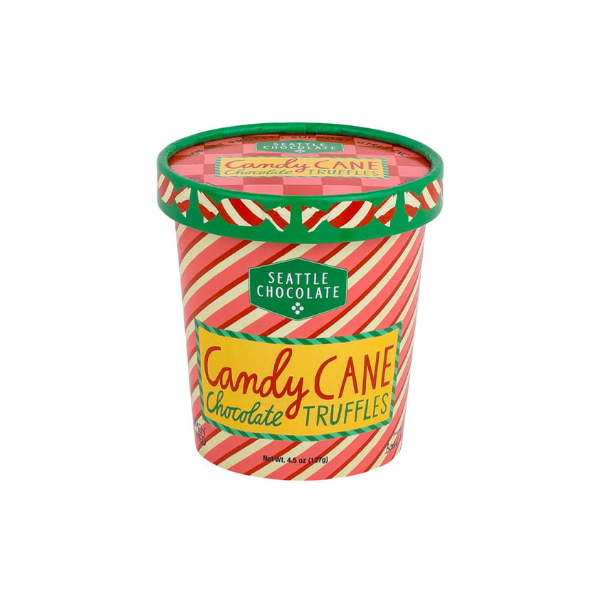 Seattle Chocolate - Ice Cream Truffle Pints (4.5oz) - Candy Cane (Peppermint)