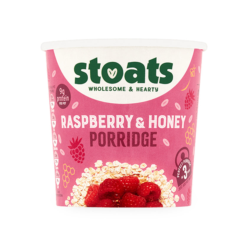 Stoats - Porridge Bowl - Raspberry & Honey 60g