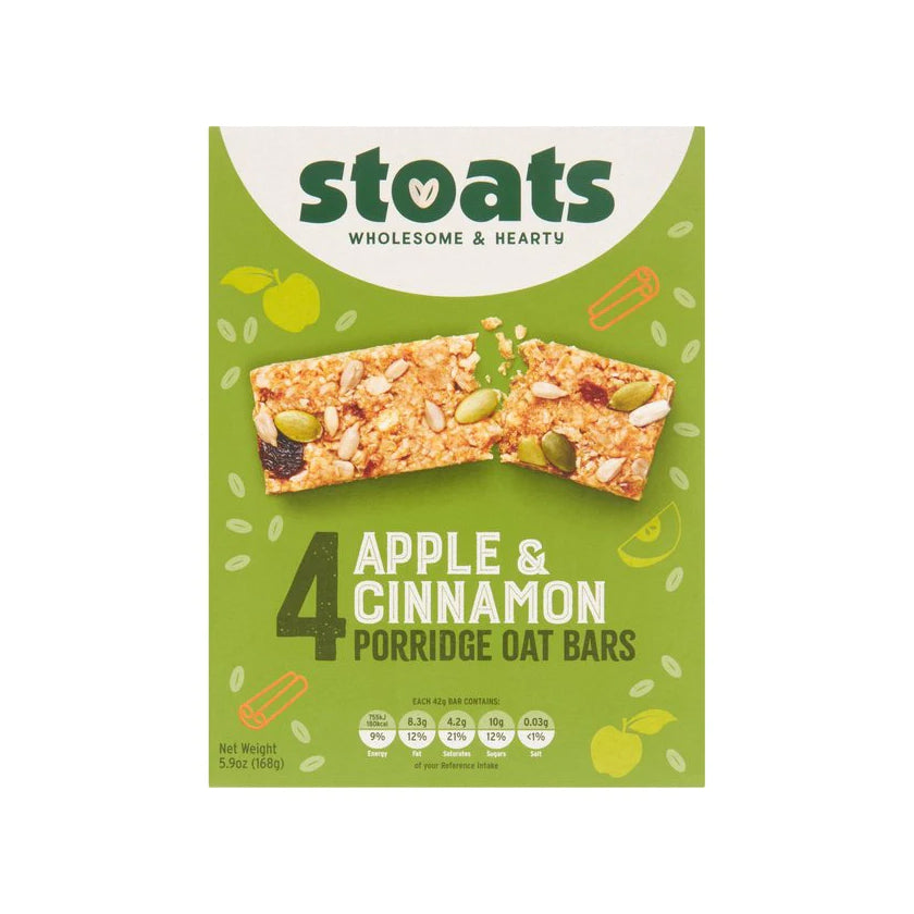 Stoats - Porridge Oat Bar - Apple & Cinnamon 168g