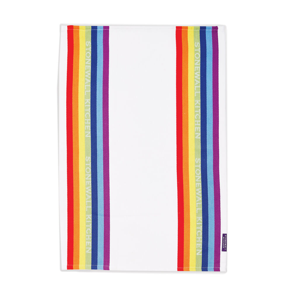 Stonewall Kitchen - Jacquard Stripe Tea Towel - Rainbow Stripe