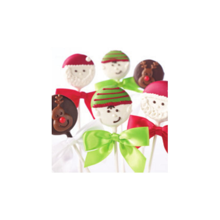 Sweet Shop USA - Chocolate Covered Oreo® Pops - Santa, Elf & Reindeer on a stick 1oz