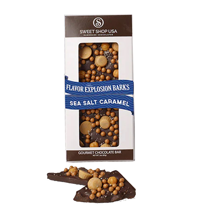 Sweet Shop USA - Grab & Go - Sea Salt Caramel Flavor Explosion Bark 3oz