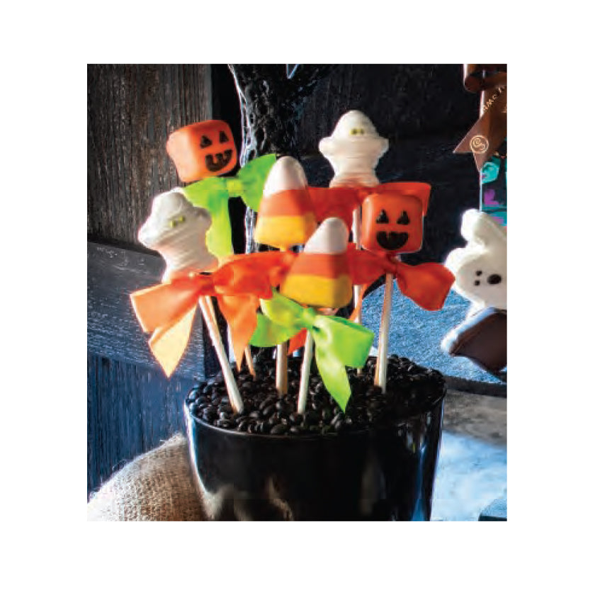 Sweet Shop USA - Halloween - White Chocolate Cake Bites on a stick 1 oz (Bulk)