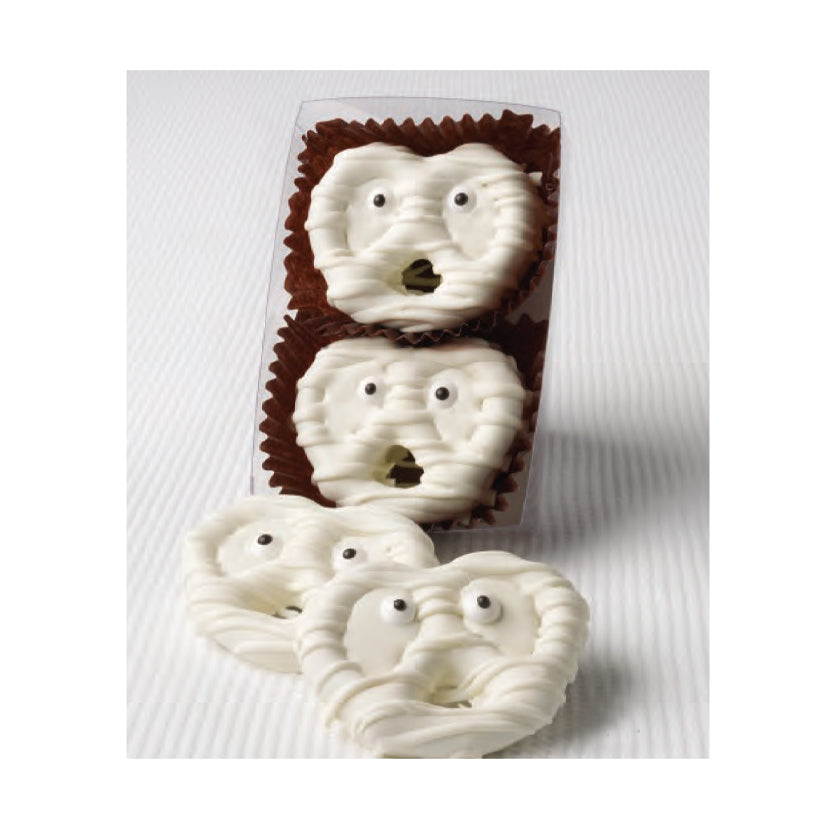 Sweet Shop USA - Halloween - White Chocolate Covered Pretzels - Ghost 4pc 5oz