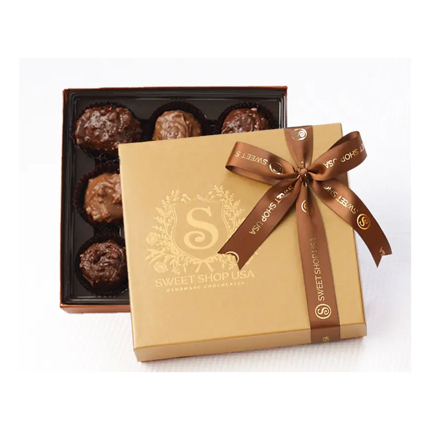 Sweet Shop USA - Signature Chocolate Collection - 8oz 8pc Milk & Dark Nutty Fudge Love® Signature Collection