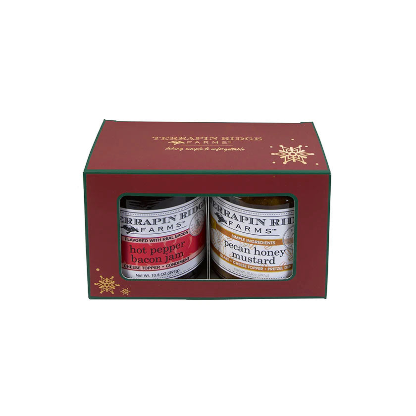 Terrapin Ridge Farms - 2-Pack Gift Set: Pecan Honey Mustard & Pepper Bacon Jam