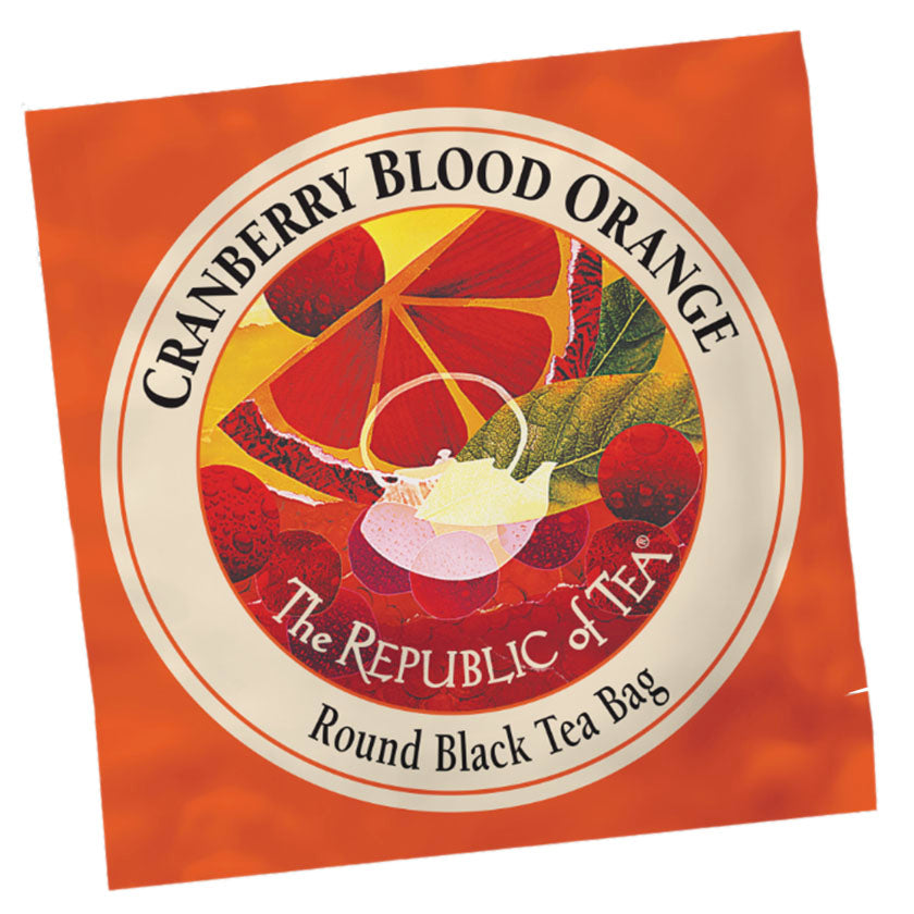 The Republic of Tea - Cranberry Blood Orange Black Overwraps (50 Bags)