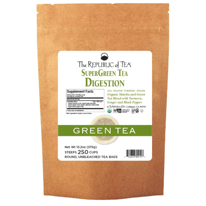 The Republic of Tea - Supergreen Digestion Tea Bulk Bag (250 ct)