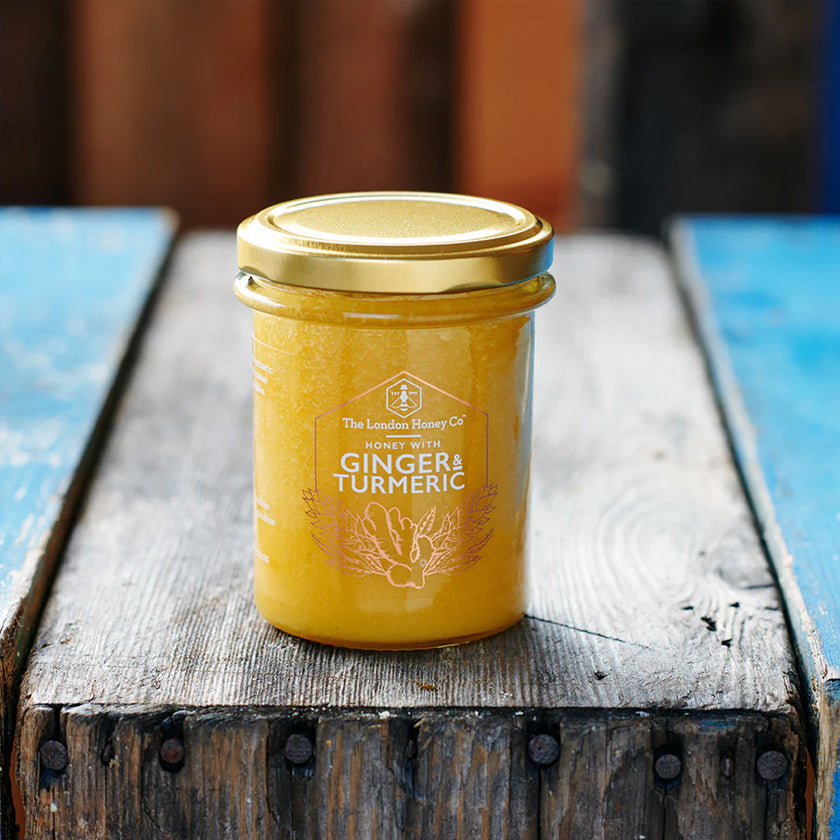 The London Honey Company - British Honey With Ginger & Turmeric - 8.8oz