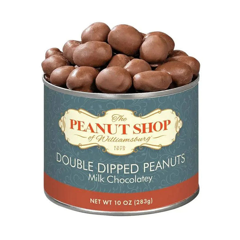 The Peanut Shop - Chocolate Peanuts - CHOCOLATEY DOUBLE DIPPED VIRGINIA PEANUT, 10oz