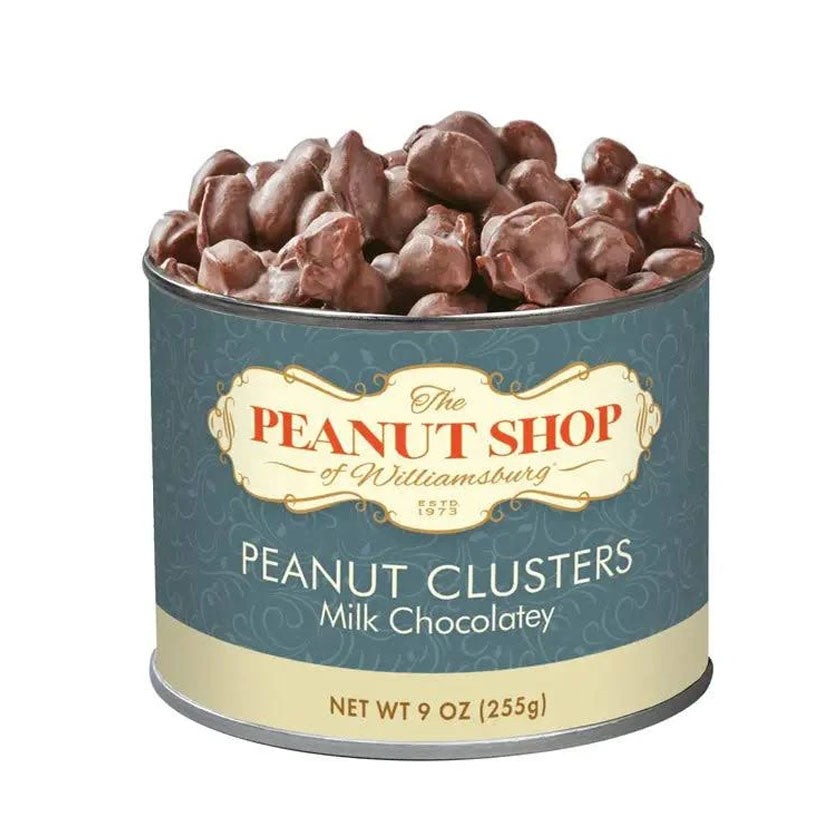 The Peanut Shop - Chocolate Specialities - CHOCOLATEY PEANUT CLUSTERS, 9oz