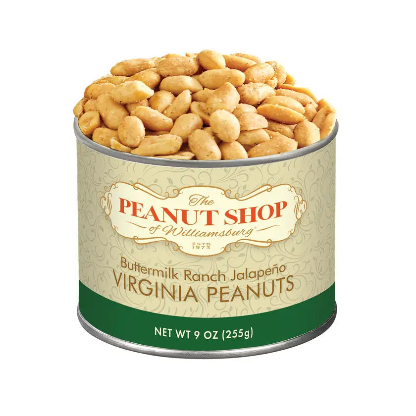 The Peanut Shop - Seasoned Virginia Peanuts - BUTTERMILK JALAPENO RANCH, 9oz