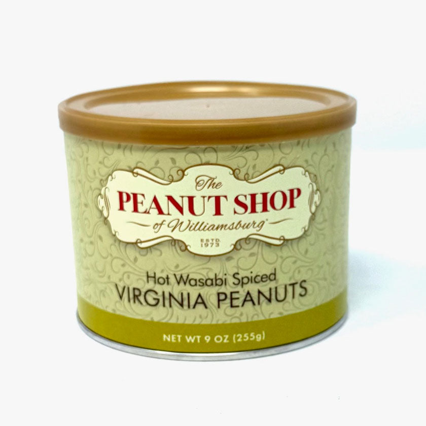 The Peanut Shop - Seasoned Virginia Peanuts - HOT WASABI SPICED, 9oz