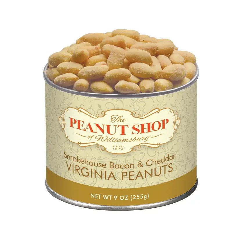 The Peanut Shop - Seasoned Virginia Peanuts - SMOKEHOUSE BACON & CHEDDAR, 9oz