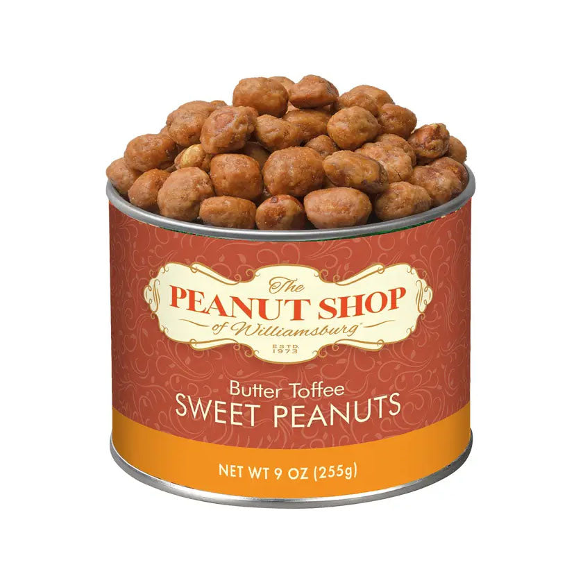 The Peanut Shop - Sweet Virginia Peanuts - BUTTER TOFFEE PEANUTS, 9oz