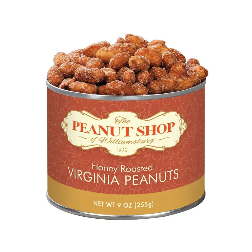The Peanut Shop - Sweet Virginia Peanuts - HONEY ROASTED PEANUTS, 9oz