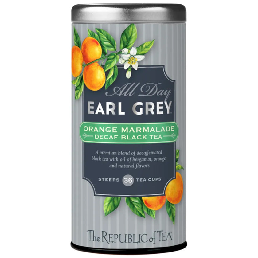 The Republic of Tea All Day arl Grey Orange Marmalade Decaf Black