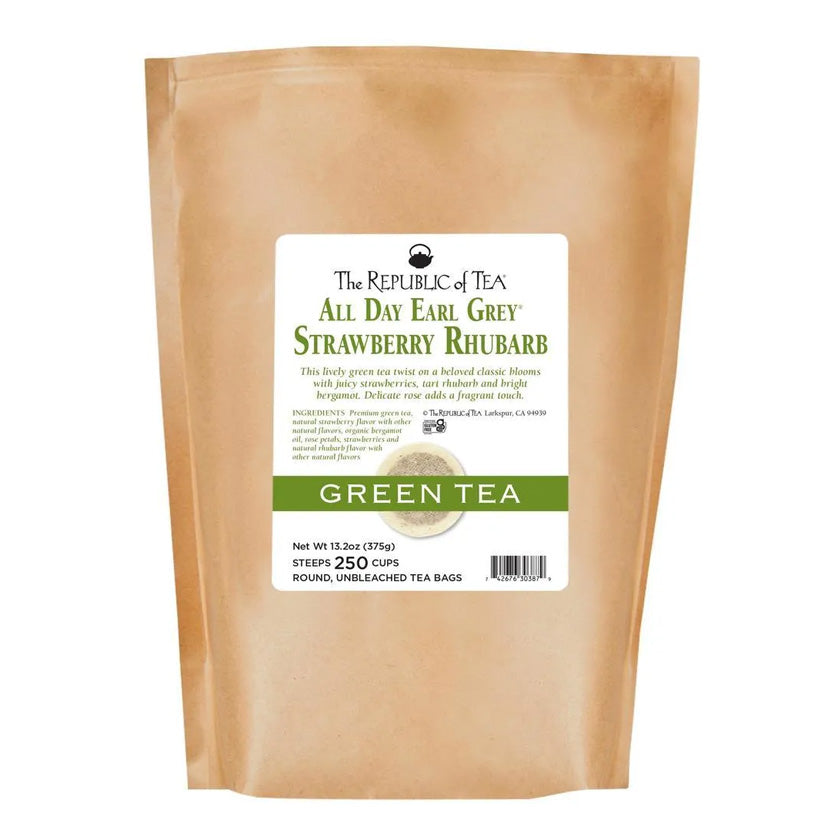 The Republic of Tea - All Day Earl Grey Strawberry Rhubarb - Bulk