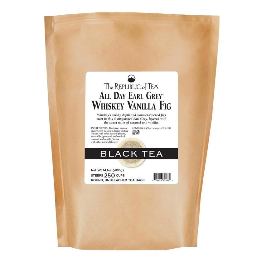 The Republic of Tea - All Day Earl Grey Whiskey Vanilla Fig - Bulk